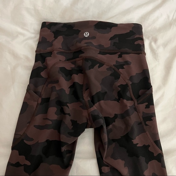 Lululemon Invigorate High-Rise Tight 25" Brown Camo SZ2 - Picture 4 of 7